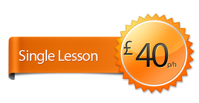 Banner for single lesson with a price of £40